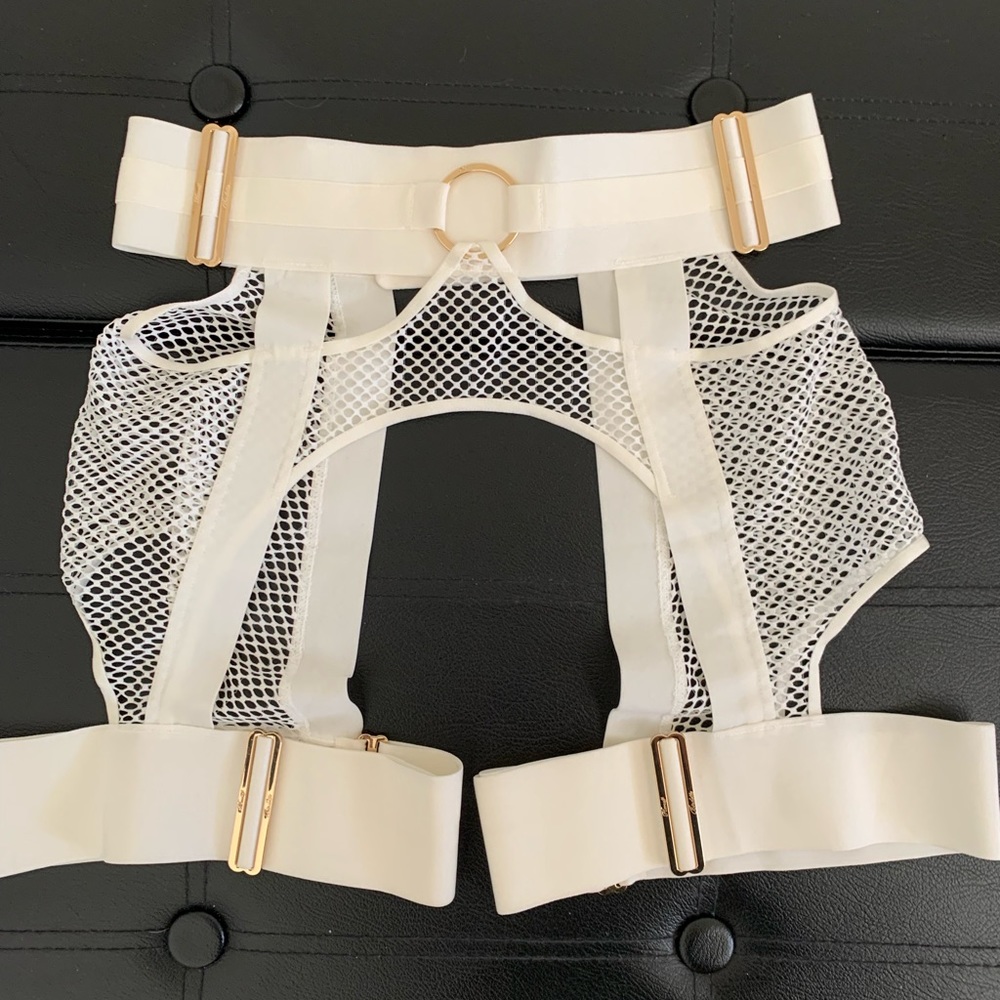 Honey Birdette AXL IVORY Suspenders